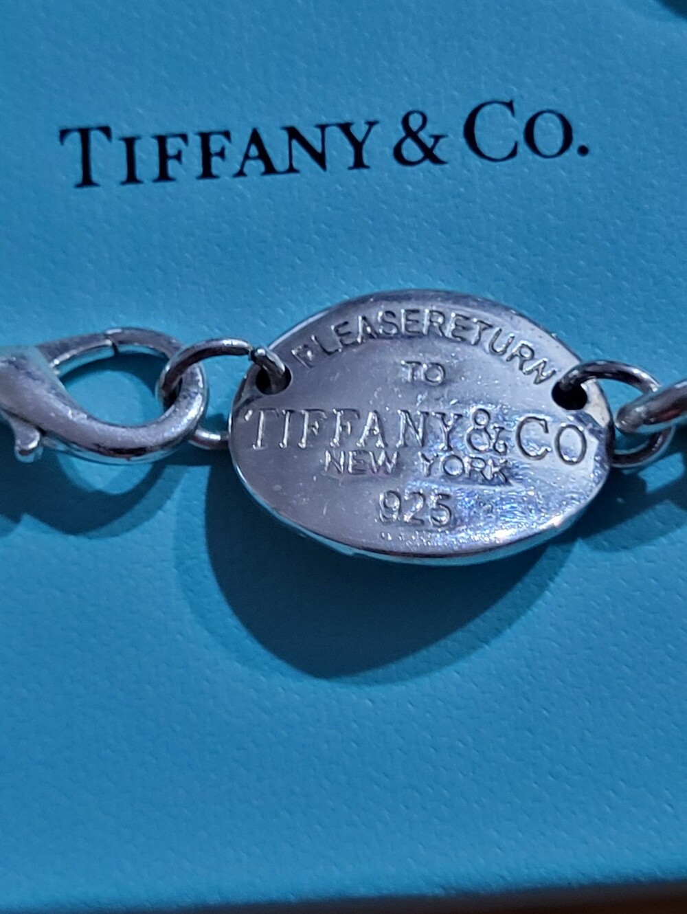 Tiffany & Co. Sterling Silver 'Please Return to Tiffany' Chain Bracelet - Silver